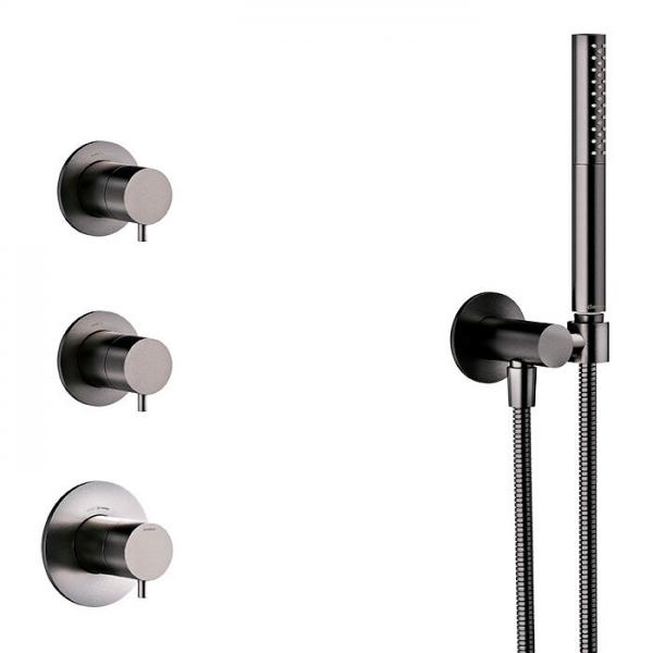 Damixa Iris XS 2 brusesystem til indbygning - Loft - Børstet grafitgrå