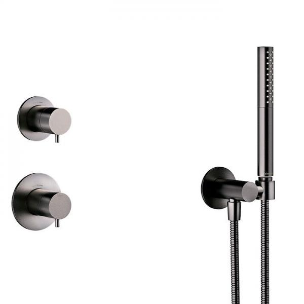 Damixa Iris DS 1 brusesystem til indbygning - Børstet grafitgrå