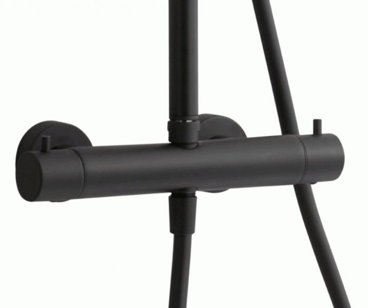 Lavabo Argo komplet brusesæt - Mat sort Lavabo Argo komplet brusesæt - Mat sort