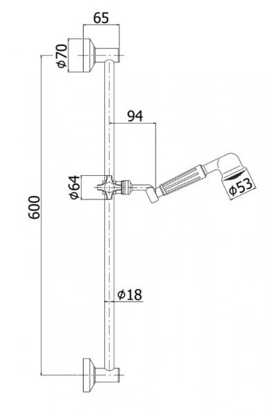 Lavabo Retro komplet brusesystem - Krom Lavabo Retro komplet brusesystem - Krom
