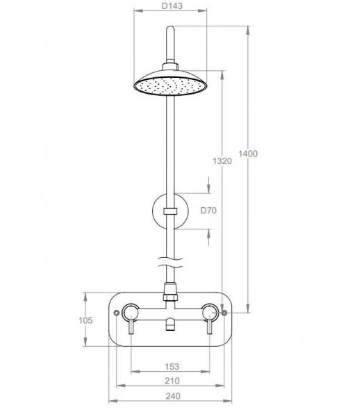 EQI væghængt udebruser 120-220/15 mm tilslutning - Kobber EQI væghængt udebruser 120-220/15 mm tilslutning - Kobber