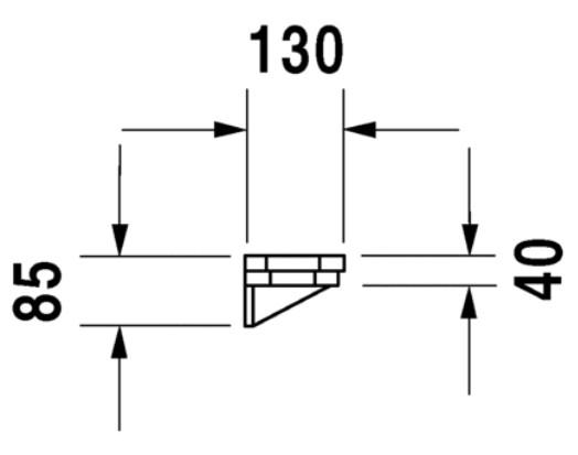 Duravit 1930 hylde i porcelæn 450mm Duravit 1930 hylde i porcelæn 450mm