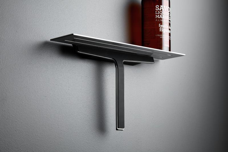 Unidrain ReFrame sæbehylde med bruseskraber - Poleret stål Unidrain ReFrame sæbehylde med bruseskraber - Poleret stål