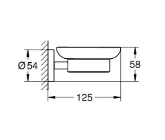 Grohe Essentials sæbeskål med holder - Krom Grohe Essentials sæbeskål med holder - Krom