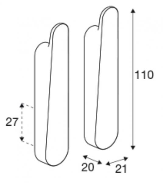 Pressalit Style stor håndklædekrog - 2 stk - Krom Pressalit Style stor håndklædekrog - 2 stk - Krom