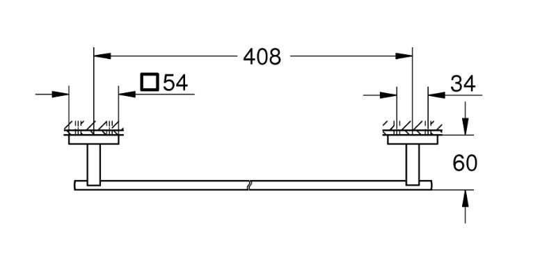 Grohe Start Cube håndklædestang - 450 mm - Krom Grohe Start Cube håndklædestang - 450 mm - Krom
