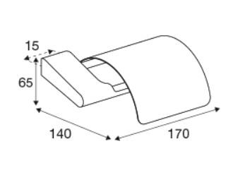 Pressalit Style toiletpapirholder m/frontplade - Krom Pressalit Style toiletpapirholder m/frontplade - Krom