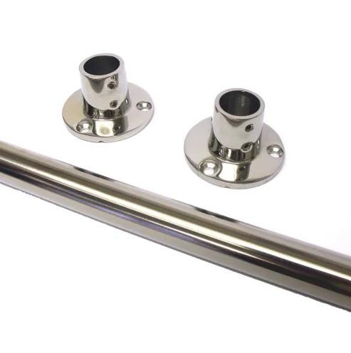 Van Der P Forhængstang loft til loft 50x100x50cm m.flanger - Rustfrit stål Van Der P Forhængstang loft til loft 50x100x50cm m.flanger - Rustfrit stål