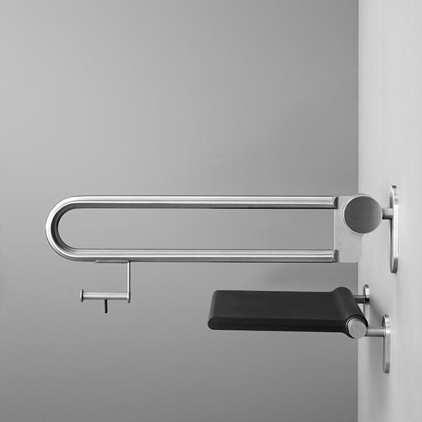 D-line Foldbar toiletstøtte 700mm - Rustfrit stål D-line Foldbar toiletstøtte 700mm - Rustfrit stål