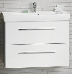 Dansani Mido+ 80 møbelsæt m/2 skuffer og Capella vask - Hvid mat