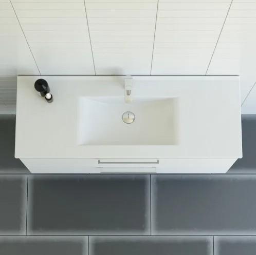 Dansani Mido+ 120 møbelpakke m/Amber vask og 2 skuffer - Mat hvid Dansani Mido+ 120 møbelpakke m/Amber vask og 2 skuffer - Mat hvid