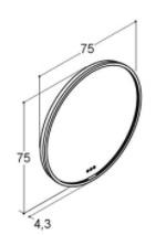 Dansani YOU Moon 75 rundt spejl m/lysstyring - Matsort Dansani YOU Moon 75 rundt spejl m/lysstyring - Matsort