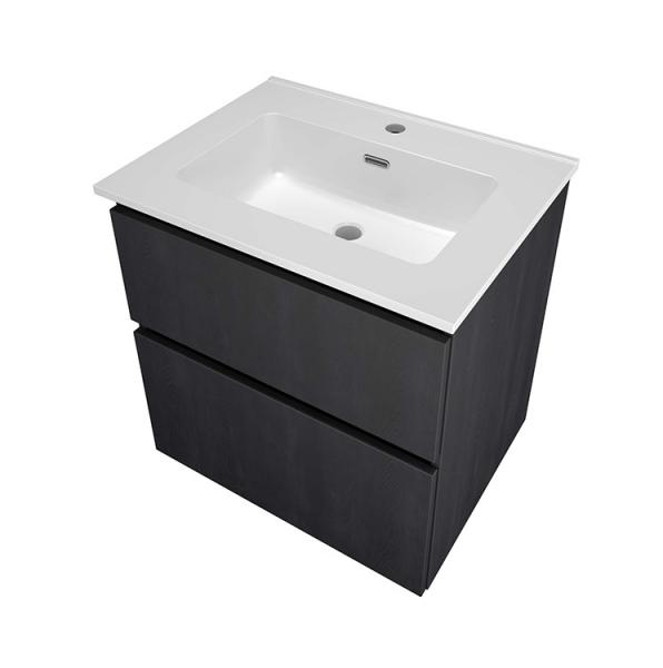 Sanibell Proline 60 møbelsæt m/2 asymmetriske skuffer - Sort eg Sanibell Proline 60 møbelsæt m/2 asymmetriske skuffer - Sort eg