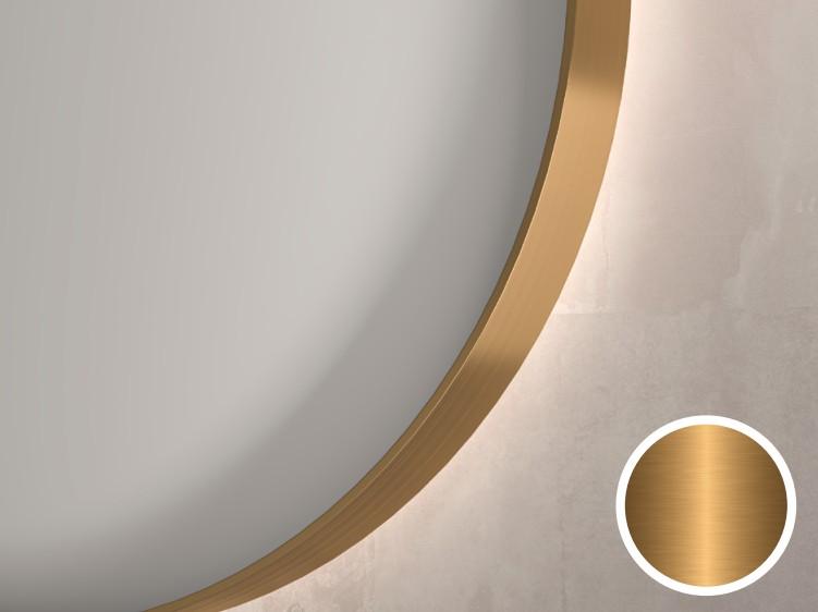 Sanibell Ink SP15 rundt spejl m/ramme Ø40 - Børstet mat guld Sanibell Ink SP15 rundt spejl m/ramme Ø40 - Børstet mat guld