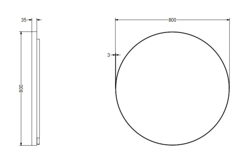 Sanibell Ink SP17 rundt spejl m/backlight, varme og sensor Ø80 - Mat sort Sanibell Ink SP17 rundt spejl m/backlight, varme og sensor Ø80 - Mat sort