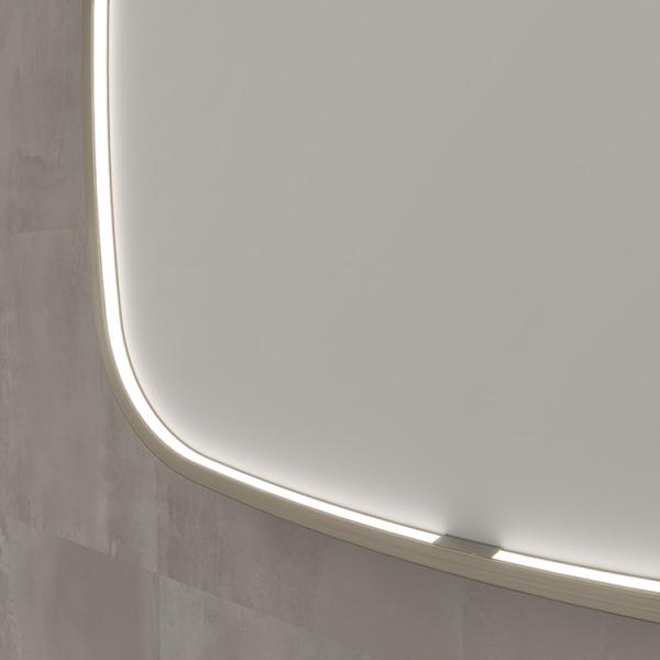 Sanibell Ink SP31 spejl m/lys, varme og sensor 140 x 80 cm - Børstet rustfrit stål Sanibell Ink SP31 spejl m/lys, varme og sensor 140 x 80 cm - Børstet rustfrit stål