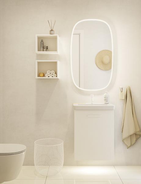 Dansani Squircle spejl 100 x 60 m/lys og lysstyring Dansani Squircle spejl 100 x 60 m/lys og lysstyring