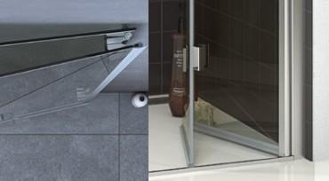 Dansani Match B+B bruseniche m/foldedøre - 80x80 cm - Klar glas/mat krom