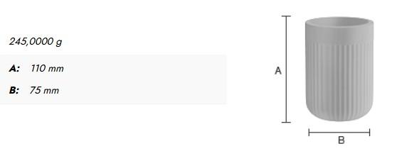 Beslagsboden Wave sæt m/sæbedispenser og krus - Mat hvid
