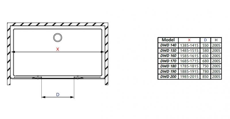 Strømberg Slide 32 skydedør nicheløsning 1400mm – Krom Strømberg Slide 32 skydedør nicheløsning 1400mm – Krom