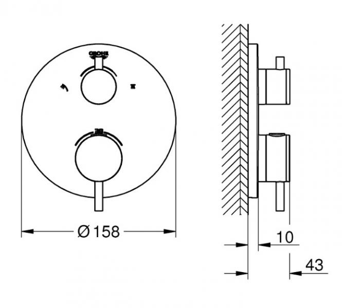 Grohe Atrio Rainshower 310 komplet brusesystem til indbygning - Steel Grohe Atrio Rainshower 310 komplet brusesystem til indbygning - Steel