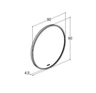 Dansani YOU Moon 90 rundt spejl m/lysstyring - Børstet messing Dansani YOU Moon 90 rundt spejl m/lysstyring - Børstet messing