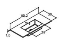 Dansani Luna Urban 80 mini møbelsæt m/Mini Minore vask og skuffer - Høj - Hvid mat