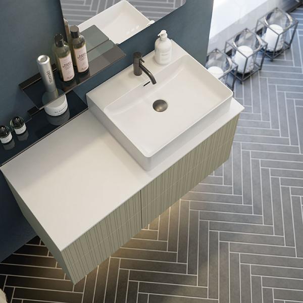 Dansani Luna Urban 100 møbelsæt m/Cube vask og riflet front - Valgfri farve Dansani Luna Urban 100 møbelsæt m/Cube vask og riflet front - Valgfri farve