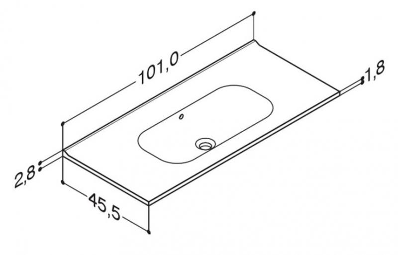 Dansani Luna Urban 100 møbelsæt m/Kantate vask og integrerede greb - Høj - Hvid mat Dansani Luna Urban 100 møbelsæt m/Kantate vask og integrerede greb - Høj - Hvid mat