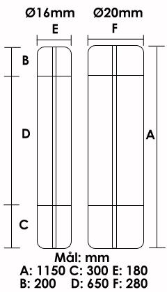 Varmefordelingsplade 16mm - 1150x180 mm sømfri Alu Varmefordelingsplade 16mm - 1150x180 mm sømfri Alu
