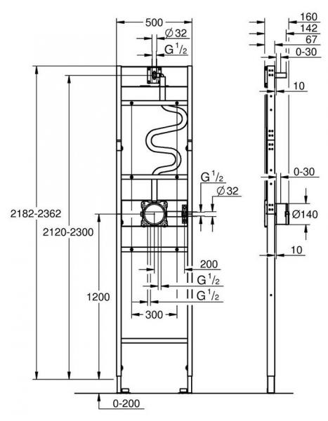 Grohe Essence 310 komplet brusesystem m/Shower Frame - Børstet Cool Sunrise