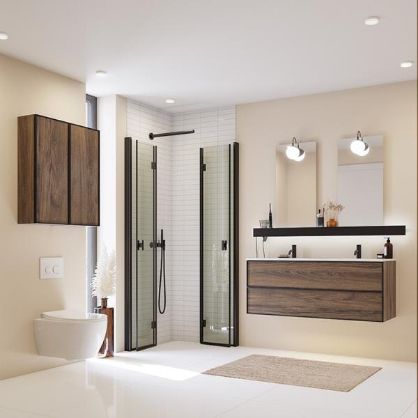 Dansani Illumi hylde 140 cm m/elstik, USB stik, trådløs lysstyring - Mat sort Dansani Illumi hylde 140 cm m/elstik, USB stik, trådløs lysstyring - Mat sort