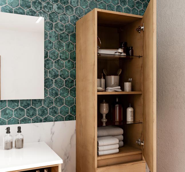 Allibert Lunik 40 højskab - Naturlig eg