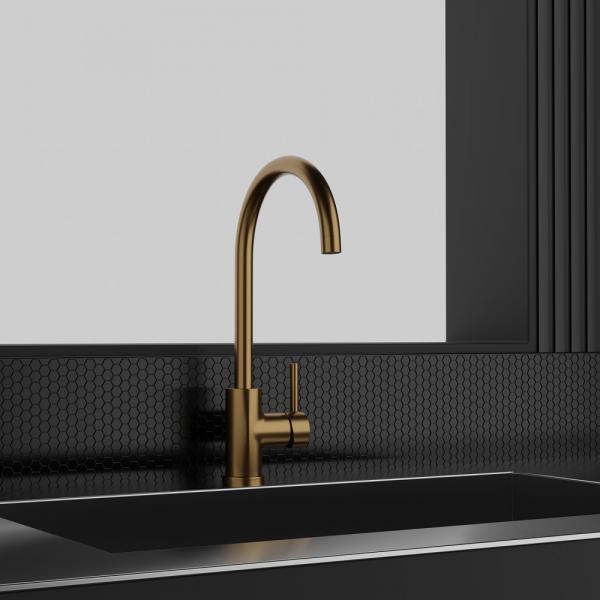 Primy Curve køkkenarmatur - Guld/Sand Primy Curve køkkenarmatur - Guld/Sand