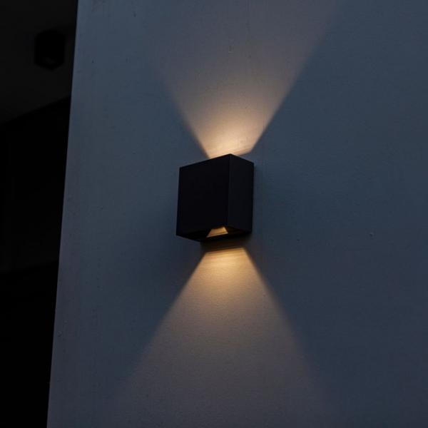 Lutec Architectural Gemini Beams udendørslampe til væg - Mat sort Lutec Architectural Gemini Beams udendørslampe til væg - Mat sort