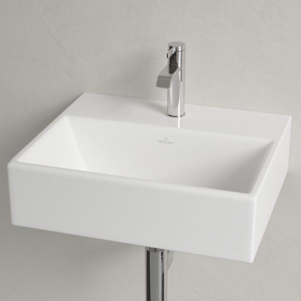 V&B Memento 50 håndvask t/væg eller møbel - 1/3 hanehuller - Med overløb V&B Memento 50 håndvask t/væg eller møbel - 1/3 hanehuller - Med overløb