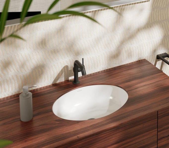 hansgrohe Xuniva D 45 håndvask t/underlimning - Med overløb - Uden hanehul hansgrohe Xuniva D 45 håndvask t/underlimning - Med overløb - Uden hanehul