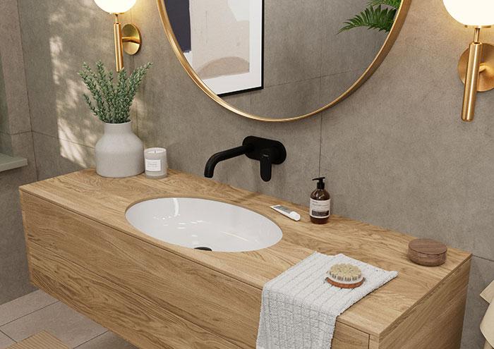 hansgrohe Vernis Blend håndvaskarmatur t/indbygning 207 mm - Mat sort