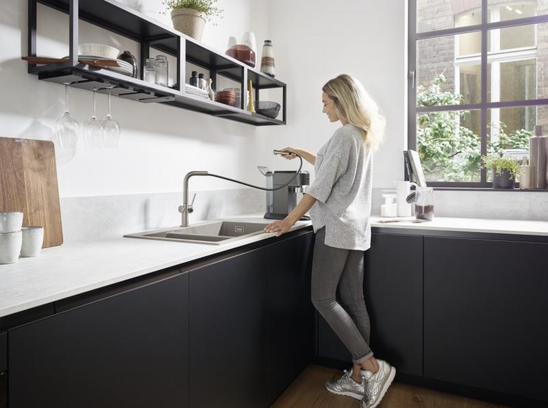 hansgrohe Talis M54 køkkenarmatur m/L-tud og udtræk - Rustfrit stål finish