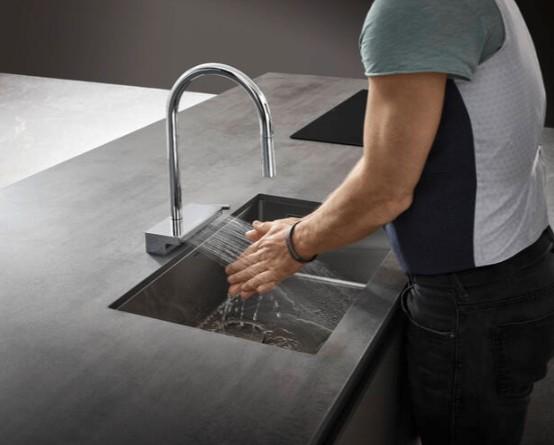 hansgrohe Aquno Select M81 køkkenarmatur U-tud m/udtræk og brus - Krom