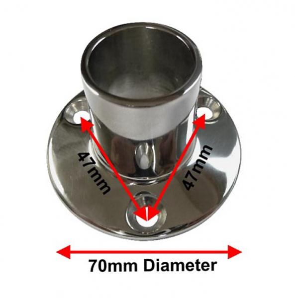 Van Der P Forhængstang 100cm m/2 vægflanger - Rustfri stål Van Der P Forhængstang 100cm m/2 vægflanger - Rustfri stål