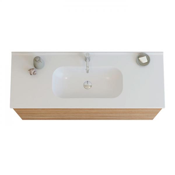 Dansani Luna 121 møbelsæt m/Kantate vask, høj skuffe og indretning - Varm eg Dansani Luna 121 møbelsæt m/Kantate vask, høj skuffe og indretning - Varm eg