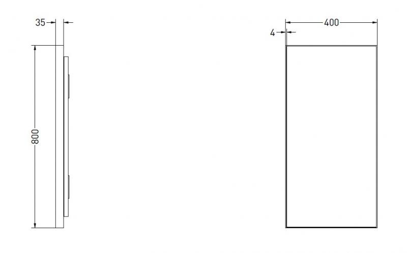 Sanibell Ink SP32 firkantet spejl m/backlight, varme og sensor 40 x 80 cm - Mat sort Sanibell Ink SP32 firkantet spejl m/backlight, varme og sensor 40 x 80 cm - Mat sort