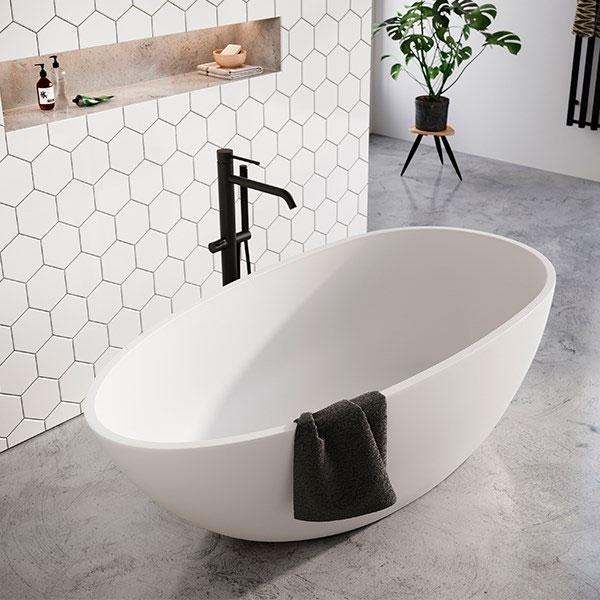 Strømberg Castel fritstående badekar 1680 x 820mm - Mat hvid Strømberg Castel fritstående badekar 1680 x 820mm - Mat hvid