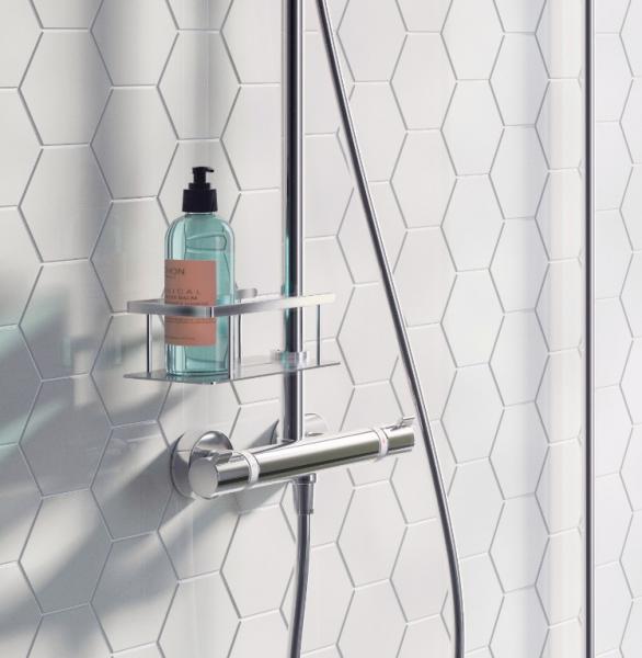 Smedbo Sideline brusekurv til brusestang - Til siden - Krom Smedbo Sideline brusekurv til brusestang - Til siden - Krom