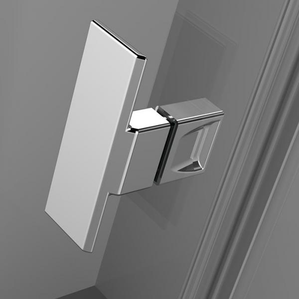 Str&oslash;mberg Noma 135 fast brusev&aelig;g m/svingd&oslash;r til venstre - 80 x 80 - Klar glas/krom