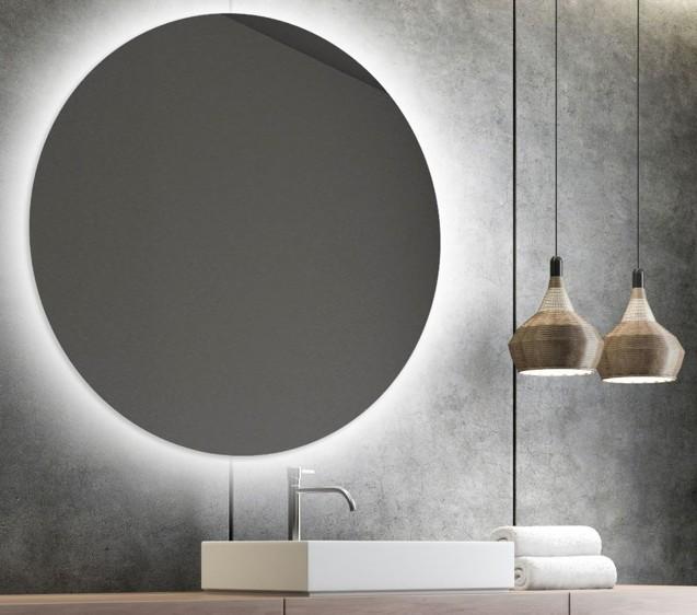 Puk rundt spejl m/backlight og varme - Ø60 cm Puk rundt spejl m/backlight og varme - Ø60 cm