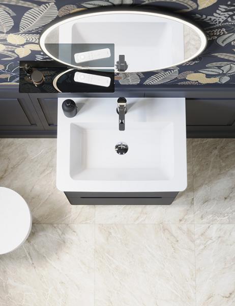 Dansani Luna Vintage 60 møbelsæt m/Larghetto vask, skuffer og integrerede greb - Valgfri farve Dansani Luna Vintage 60 møbelsæt m/Larghetto vask, skuffer og integrerede greb - Valgfri farve