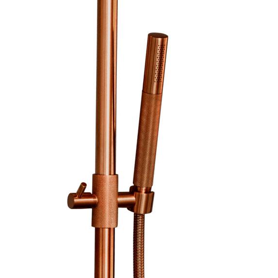 Cassøe Crystal Cut komplet brusesystem - T8 - Børstet kobber Cassøe Crystal Cut komplet brusesystem - T8 - Børstet kobber