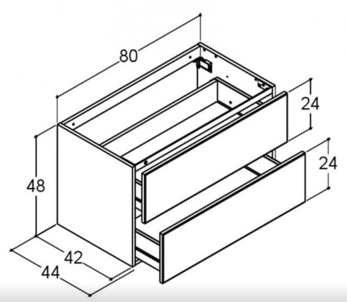 Dansani Luna Urban 160 møbelsæt m/Minore håndvask og skuffer - Sort eg Dansani Luna Urban 160 møbelsæt m/Minore håndvask og skuffer - Sort eg